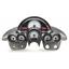 1958-62 Chevy Corvette VHX System, Satin Alloy Style Face, Red Display