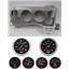 87-89 Mustang Silver Dash Carrier w/ Auto Meter Sport Comp Mechanical Gauges