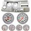 69 Chevelle Silver Dash Carrier 5" Ultra Lite Mechanical Gauges w/ Astro