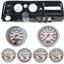 68 Chevelle Carbon Dash Carrier 5" Ultra Lite Electric Gauges w/ Astro