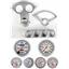 55-56 Bel Air Silver Dash Carrier w/Auto Meter Ultra Lite Mechanical Gauges