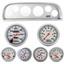60-63 Chevy Truck Silver Dash Carrier w/Auto Meter Ultra Lite Mechanical Gauges