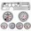 70-72 Chevelle SS Silver Dash Carrier w/Auto Meter Ultra Lite Mechanical Gauges