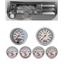 68 Chevelle Silver Dash Carrier w/ Auto Meter 3-3/8" Ultra-Lite Electric Gauges