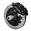 NEW WILWOOD FULL FRONT DISC BRAKE KIT, 13" DRILLED ROTORS, BLACK SUPERLITE 6 PISTON CALIPERS, PADS,