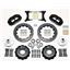 NEW WILWOOD FULL FRONT DISC BRAKE KIT, 13" DRILLED ROTORS, BLACK SUPERLITE 6 PISTON CALIPERS, PADS,