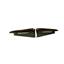 64 Impala Radiator Show Filler Panel Black Anodized Bowtie & Chevrolet 64IM-04B