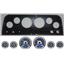 64-66 Chevy Truck Carbon Dash Carrier w/ Dakota Digital VHX Universal 6 Gauge