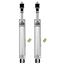 Viking Smooth Body Double Adjustable Shocks Rear Pair 55-57 Bel Air Tri Five