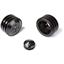 Stealth Black Ford Small Block Pulley Kit - 3V WP / 3V Crank, 4 Bolt, AC on Radiator Side