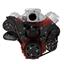 Black Diamond Chevy LS Engine High Mount Serpentine Kit - AC, Alternator & Power Steering & EWP