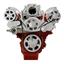 CVF Racing Chevy LS Engine Mid Mount Serpentine Kit - AC & Alternator - Mid-Mount