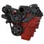 CVF Racing Black Chevy LS Engine High Mount Serpentine Kit - AC & Alternator