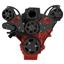 CVF Racing Black Chevy LS Engine High Mount Serpentine Kit - AC & Alternator