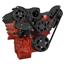 CVF Racing Black Chevy LS Engine High Mount Serpentine Kit - AC & Alternator