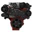 CVF Racing Stealth Black Chevy LSA and LS9 Serpentine Kit - AC & Alternator