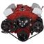 CVF Racing Black Chevy Small Block V-Belt System - Alternator & Power Steering, LWP