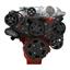 CVF Racing Black Diamond Chevy LSA and LS9 Serpentine Kit - AC & Power Steering