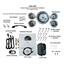 Dakota Digital 1956 Ford Car Analog Gauges Silver Alloy Red VHX-56F-S-R