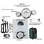 1957 Chevy Car VHX System Carbon Fiber Style Face - Red Display