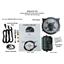 Dakota Digital 61-66 Ford Pickup Truck VHX Analog Dash Gauge System Black Alloy Blue VHX-61F-PU-K-B