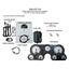 Dakota Digital 67 - 72 Chevy Pickup Truck Analog Dash Gauge & Clock Black Alloy White VHX-67C-PA-K-W