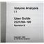 GE Technical Publications 2221268-100 Rev. 0 Volume Analysis User Guide