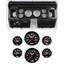 80-86 Ford Truck Carbon Dash Carrier w/ 3-3/8" Concourse Series Black Gauges