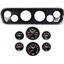 64-66 Mustang Carbon Dash Carrier Concourse Black Face Gauges
