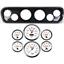 64-66 Mustang Carbon Dash Carrier Concourse White Face Gauges