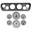 64-66 Mustang Black Dash Carrier Concourse Silver Face Gauges