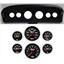 61-66 Ford Truck Carbon Dash Carrier Concourse Black Face Gauges
