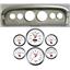61-66 Ford Truck Silver Dash Carrier Concourse White Face Gauges