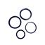 A116960AK - ALLISON 1000 2000 2400, PISTON KIT, 4 PISTONS, 2001-2005 - FITS GM