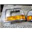1993 - 1997 FORD F350 XLT XL SINGLE CAB OEM HEADLIGHT CHROME BEZELS MARKERS PAIR