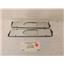 KitchenAid Microwave W10113788 W10113789 Glass Frame Set of 2 Used