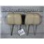 2008 2009 FORD F350 LARIAT CREWCAB REAR SEAT LEATHER HEADRESTS PAIR (TAN)