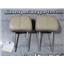 2008 2009 FORD F350 LARIAT CREWCAB REAR SEAT LEATHER HEADRESTS PAIR (TAN)