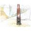 Boaters' Resale Shop of TX 2501 0254.75 TEAK TILLER HANDLE w 1.25" RUDDER HEAD