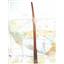 Boaters' Resale Shop of TX 2501 0254.75 TEAK TILLER HANDLE w 1.25" RUDDER HEAD