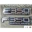 2002 2003 FORD F350 LARIAT CREWCAB 7.3 DIESEL AUTO 4X4 EMBLEMS ( SET OF 5 ) OEM