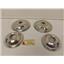 Amana Range W10196406 W10196405 6" & 8" Drip Bowl (4Pack) OB