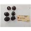 CALORIC OVEN MODEL # ESD397 SET OF 6 VINTAGE TEMPERATURE KNOBS USED