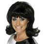 Black 60's Lady Flip Flick-Up Wig