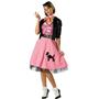 50's Bad Girl Sexy Poodle Skirt Deluxe Adult Costume Size Small
