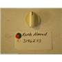 WHIRLPOOL STOVE 3196233 Knob, Infinite (almond)  used part
