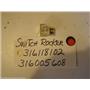 FRIGIDAIRE STOVE 316118102  316005608  Switch-rocker almond USED PART