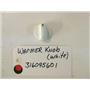 FRIGIDAIRE STOVE 316095601 Knob-warmer White USED PART