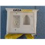 Data Comm Recessed Low Voltage Cable Plate W/ Recessed Power 45-0021-WH