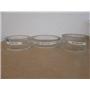 **Set of 3**  Pyrex Spacers (1) 6" x 1 1/2"; (1) 4" x 2 1/2"; (1) 4" x 2"